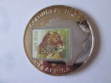 Rara! Uganda 1000 Shillings Colourful Big Five of Africa 2001 Proof/UNC, Nichel