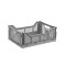 Lada din plastic pliabila, 40 x 30 x 14.5 cm, 15 L, Gri