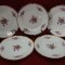 SET / SERVICIU 5 FARFURII MIC DEJUN CU MODEL IN RELIEF DIN PORTELAN BOHEMIA ,, BERNADOTTE,,