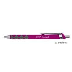 Set 12 Creioane Mecanice DACO Eminent, Mina 0.5 mm, Corp de Plastic, cu Mecanism, Culoare Mov, Creioane Mecanice 0.5 mm, Creioane Mecanice cu Mecanism foto
