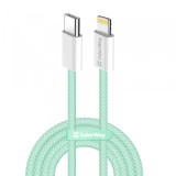 Cablu Date si Incarcare USB-C - Lightning ColorWay CW-CBPDCL061, 27W, 1m, Verde