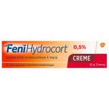 Crema de Corp, FeniHydrocort, 0.5% Hidrocortizon, Calmeaza Iritatiile si Mancarimile Pielii, 15g