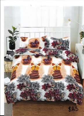 Lenjerie de pat pentru o persoana cu husa de perna dreptunghiulara, Unique, bumbac mercerizat, multicolor foto