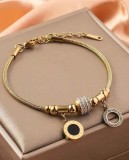 Bratara Eleganta Aurie din Inox pentru Femei, Placata cu Aur 18K si Rasina