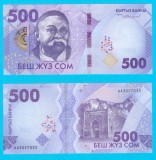 Kirghizstan (Kyrgyzstan) 500 Som 2023 &#039;Sayaqbay Qaralaev&#039; UNC p38 Comemorativa
