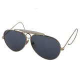 Cumpara ieftin Ochelari Aviator Stil Anii 90 &ndash; Ramă Aurie &ndash; Lentile Gri din Sticlă &ndash; Sistem