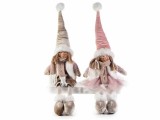 Cumpara ieftin Set 2 figurine Ingeri Craciun textil polirasina cm 16x10x60 H
