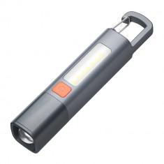 Lampa de lucru COB LED, lanternă XPE cu cârlig camping, reîncărcabilă prin USB, cu zoom, impermeabil