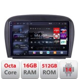 Navigatie Mercedes SL W230 2004-2011 Edotec Kit-W230 8 core QLED 2K 16+512 360 Android Waze USB Navigatie Internet Youtube Radio CarStore Technology
