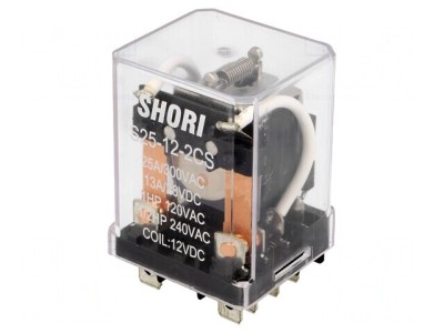 Releu Electromagnetic DPDT 12V 30A foto