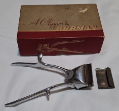 BURMAN masina de tuns manuala veche anii 1930 in cutie originala - Anglia