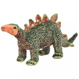 VidaXL Jucărie de pluș dinozaur Stegosaurus, verde și portocaliu XXL