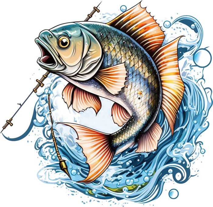 Sticker decorativ, Peste, Albastru, 61 cm, 1273STK-3