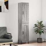 Cumpara ieftin Dulap &icirc;nalt, gri sonoma, 34,5x34x180 cm, lemn prelucrat