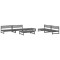 Set mobilier relexare de gradina, 6 piese, gri, lemn masiv pin