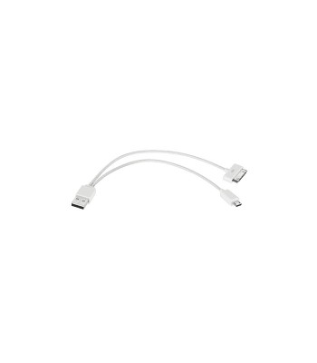 Cablu adaptor 2in1 USB la Lightning si micro USB foto