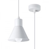 Lampă Suspendată Taleja Albă Oțel 1 Bec Cu Design Modern De Interior