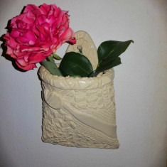 Vaza flori ceramica vintage de perete Margaretha Borgehed Smoramala Suedia