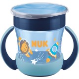 NUK Magic Cup Night ceasca cu m&acirc;nere 6m+ Blue 160 ml