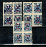 URSS 1924 - Porto, Mi.No.3-5 neuzate in bloc de 4