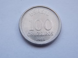 100 CRUZEIROS 1985 BRAZILIA, America Centrala si de Sud