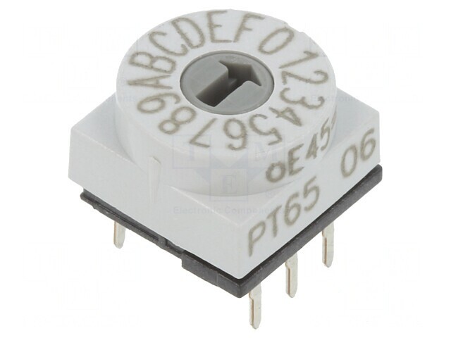 &Icirc;ntrerupător Codificare HEX/BCD 16 Poz THT 80m&Omega;