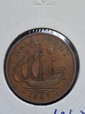 Half penny 1947 foto