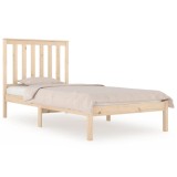Cumpara ieftin Cadru de pat mic single, 75x190 cm, lemn masiv de pin