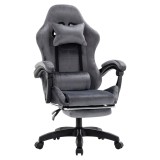 Cumpara ieftin Scaun birou, gaming textil gri plastic negru Lopes 63x62x113-123 cm