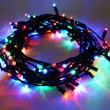 Instalatie craciun, 10 m, 100 led-uri ,liniara, multicolor, 8 jocuri de lumini, transformator cu telecomanda, interconectabila, prelungitor 5 m inclus, Flippy