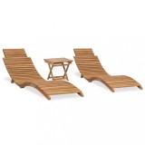 Set mobilier de gradina pliabil, 3 piese, lemn masiv de tec GartenMobel Dekor, vidaXL