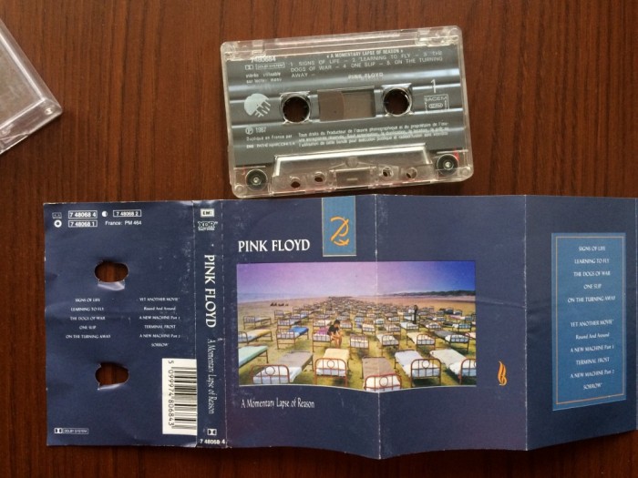 Pink Floyd &ndash; A Momentary Lapse Of Reason 1987 album caseta audio dolby system muzica prog art rock EMI records