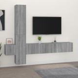 Cumpara ieftin Set dulapuri TV, 5 piese, gri sonoma, lemn prelucrat