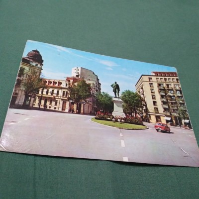 CARTE POSTALA BUCURESTI-STATUIA LUI M.KOGALNICEANU CIRCULATA foto