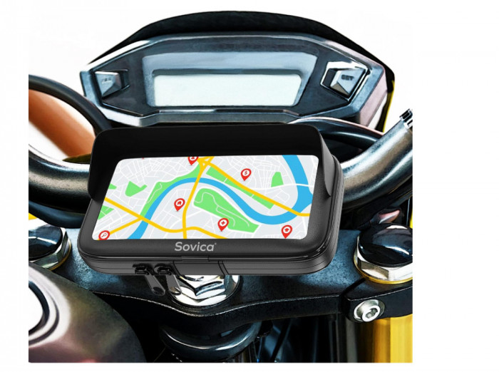 Suport telefon pentru motociclete, impermeabil, pana la 7,5 - SECOND