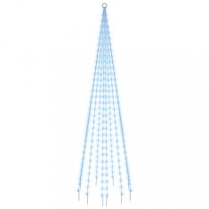 Brad de Craciun pe catarg, 310 LED-uri, albastru, 300 cm