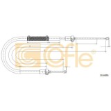 Cablu frana mana Dacia Duster Cofle 106895, parte montare : stanga, dreapta, spate