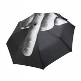 Umbrela pliabila, model &quot;Degetul mijlociu&quot;, Gonga&reg; Negru