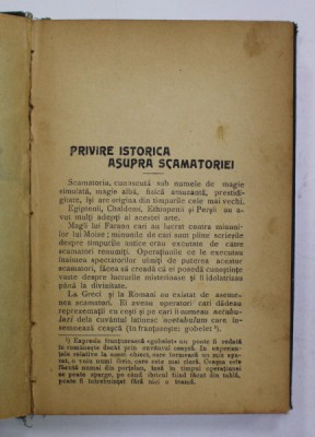 SCAMATORIA - PRIVIRE ISTORICA , PRINCIPII GENERALE , DIVERSE SCAMATORII CU MONEDE , CARTI DE JOC , COMBINATII , ETC. , EDITIE INTERBELICA , LIPSA PAG foto