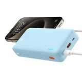 POWER BANK Baseus Airpow, 20000mAh, 20W, 1 x USB; 1 x USB Type-C input/output, total 3A, include cablu USB la USB Type-C de 50cm, albastru, &quot;P10022804