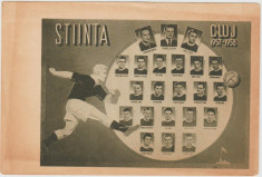 CARTE POSTALA(Fotografie) SPORT - ECHIPA DE FOTBAL STIINTA CLUJ ANII 1957-58 foto