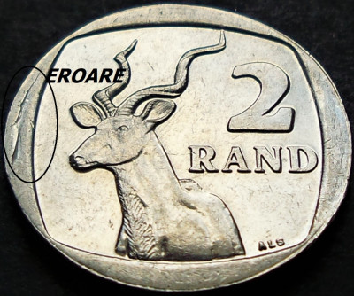 Moneda 2 RANZI / RAND - AFRICA de SUD, anul 2003 *cod 5324 A.UNC ERORI - UNIC AN foto