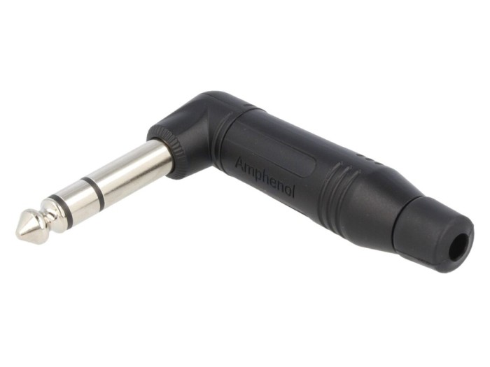 Conector Jack 6,3mm Stereo 90&deg;