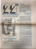 Revista 22 nr. 28 1990, 16 pagini, 42 x 30 cm, limba romana, stare buna, coperti brosate, Carti Bibliofilie Almanah