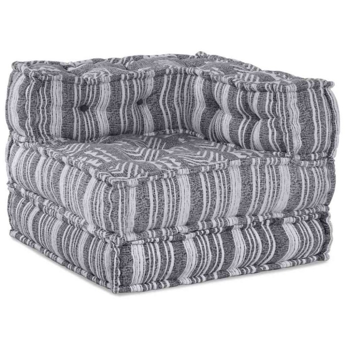 vidaXL Canapea modulară Dungi Manual Gri 70 x 70 x 54 cm țesătură 4019049