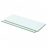 Gossi rafturi, 2 buc., 50 x 15 cm, panouri sticla transparenta