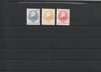 ROMANIA 1967 LP 663 STEMA TARII UZUALE SERIE MNH NESTAMPILATA foto