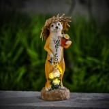 Figurina solara LED - suricate Welcome - LED alb cald - 30 cm