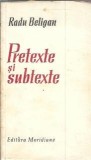 Pretexte si subtexte (cu autograful autorului) - Radu Beligan