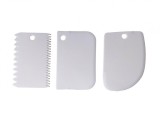 Cumpara ieftin Set 3 Spatule Tort Flexibile Albe 11cm Plastic, Ornare Decorare Prajituri, Ustensile Bucatarie